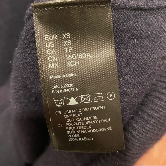 Margiela X H&M Navy Cashmere Super Oversized Sweater - Picture 5 of 6